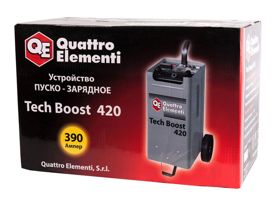 Фото Пуско-зарядное устройство Quattro Elementi Tech Boost 420 (12 / 24 Вольт, заряд до 75 А, пуск до 390 А, 23 кг) {771-459} (5)
