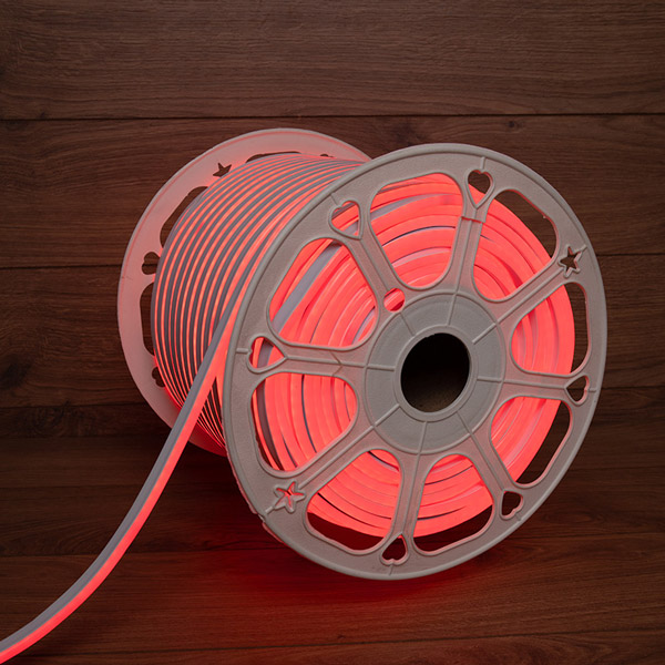 Фото Гибкий неон LED SMD 8х16 мм, двухсторонний, красный, 120 LED/м{131-092}