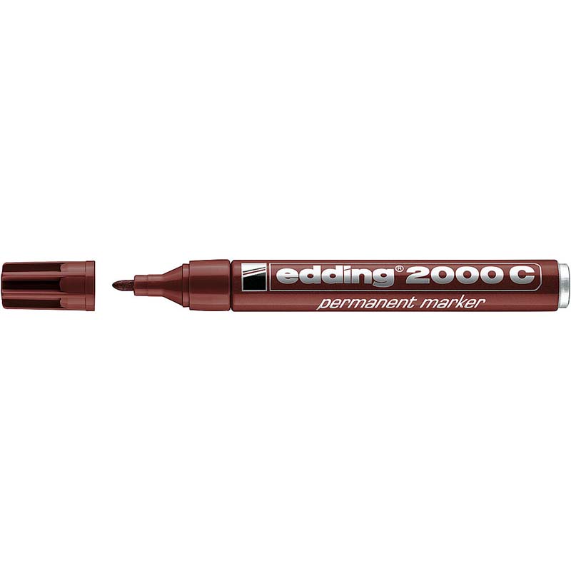 Фото Перманентный маркер Edding E-2000C коричневый, круглый наконечник 1.5-3 мм, заправляемый {E-2000C#7}