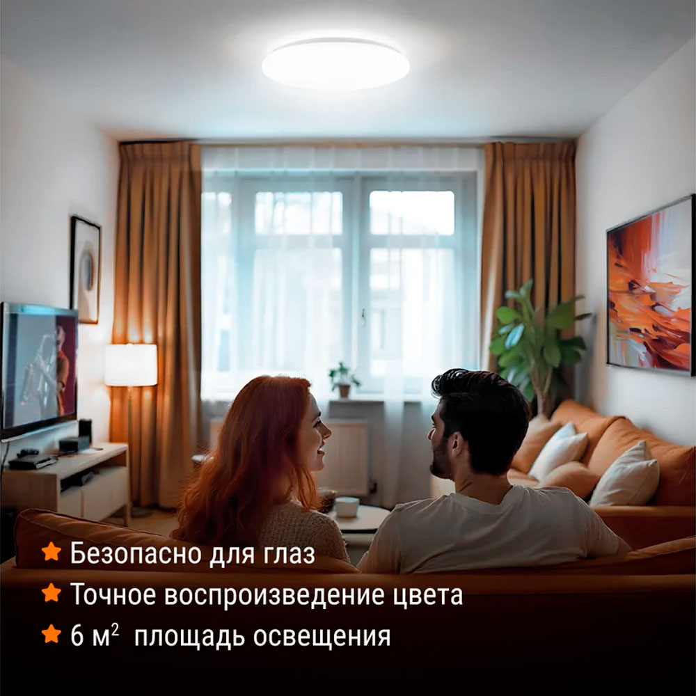 Фото Светильник LED потолочный ДПБ 02, 24 Вт, 4000 К, Звездное небо, терм. упак., TDM (2)