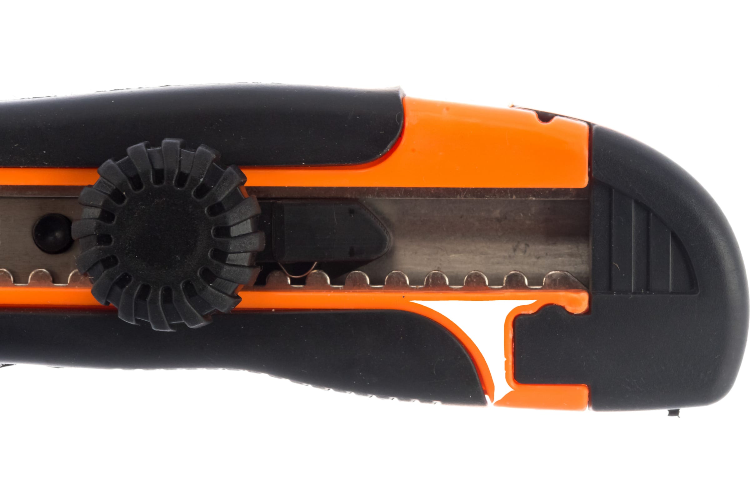 Фото Нож с выдвижным лезвием 18 мм, двухкомпонентный корпус, винтовой фиксатор, Вихрь {73/10/10/3} (2)