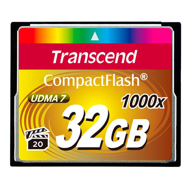 Фото Флеш карта CF 32GB Transcend, 1000X {TS32GCF1000}