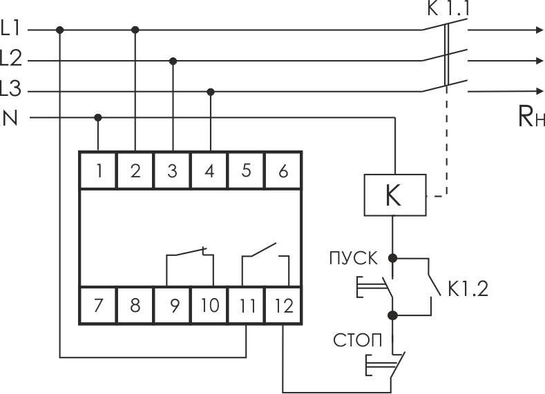 Фото Реле напряжения CP-731 (трехфазный; микропроцессорный; контроль верхнего и нижнего значений напряжения (1)
