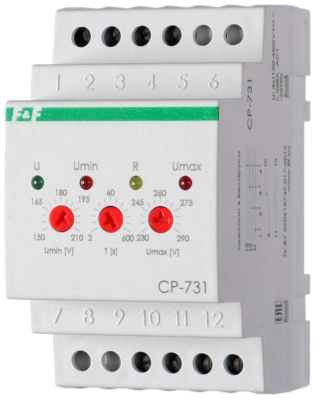 Фото Реле напряжения CP-731 (трехфазный; микропроцессорный; контроль верхнего и нижнего значений напряжения