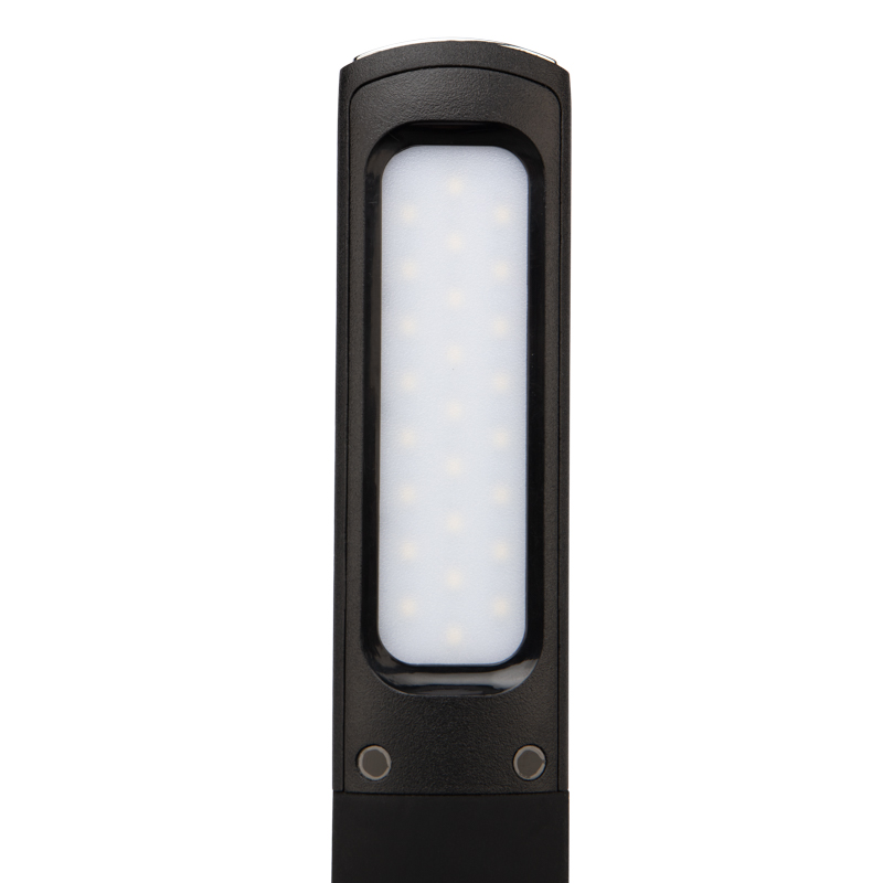 Фото Светильник настольный REXANT Cesar LED с поворотом излучающей поверхности на 360°, 4000 К, часы, термометр, будильник {75-0218} (5)