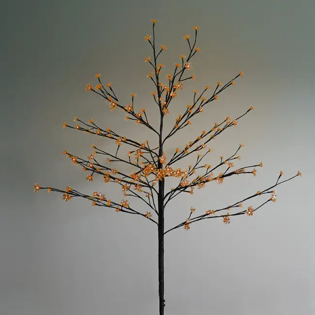 Фото Дерево комнатное "Сакура", коричневый цвет ствола и веток, 1.2 метра, 80 светодиодов теплого белого цвета, IP44 NEON-NIGHT