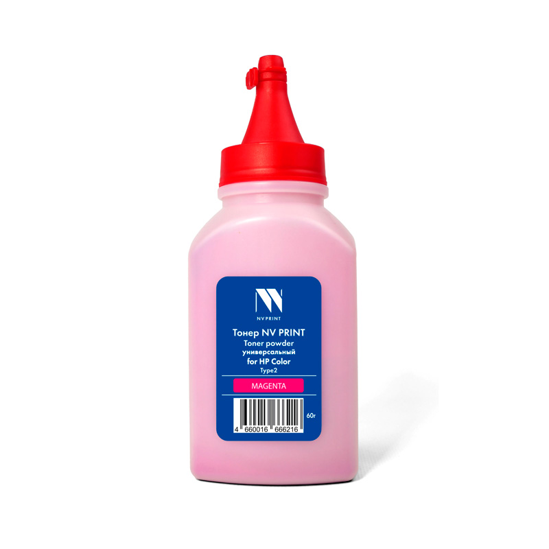 Фото Тонер NVP для HP Color универсальный Type2 (60г) Magenta совместимый {D8526}