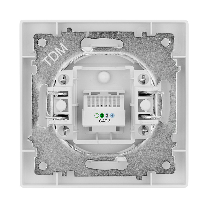 Фото Розетка телефонная RJ11 белая "Сенеж" TDM {SQ1816-0042} (2)