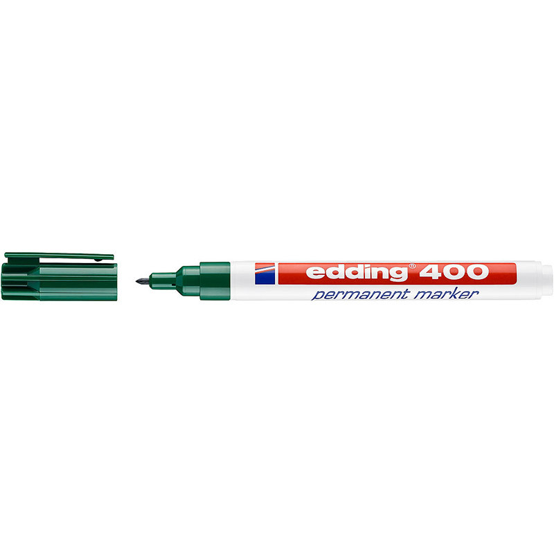 Фото Перманентный маркер Edding E-400 зеленый, круглый наконечник 1 мм {E-400#4}