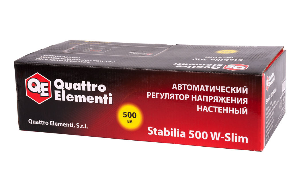 Фото Стабилизатор напряжения Quattro Elementi Stabilia 500 W-Slim (500 ВА, 140-270 В, 2,3 кг) настенный {772-555} (5)
