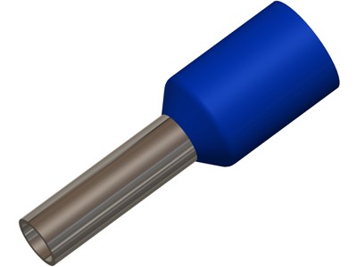 Фото Наконечник штыревой втулочный изолированный Rexant, длина 8 мм, 2.5 мм² (НШВи 2.5-8) синий {08-0815}