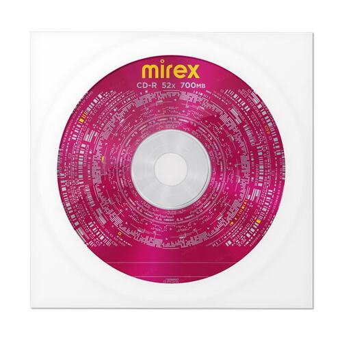 Фото Диск CD-R Mirex 700 Mb, 52х, Maximum, Бум. конверт (1), (1/600) {UL120052A8C} (1)