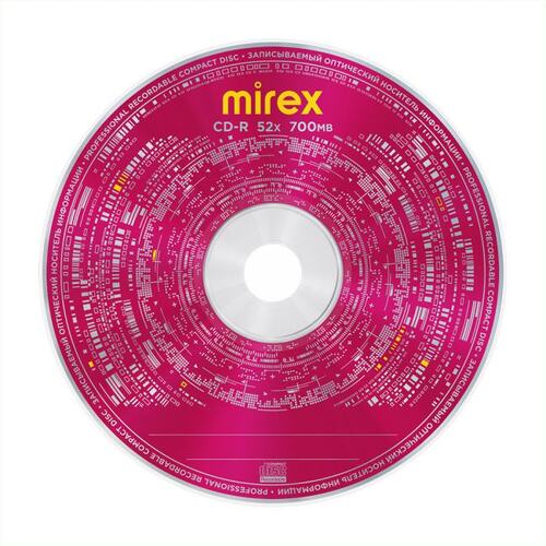 Фото Диск CD-R Mirex 700 Mb, 52х, Maximum, Бум. конверт (1), (1/600) {UL120052A8C}