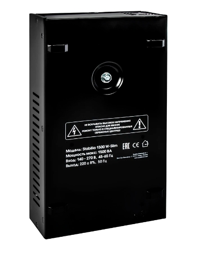 Фото Стабилизатор напряжения настенный QUATTRO ELEMENTI Stabilia 1500 W-Slim (1500 ВА, 140-270 В) {917-780} (2)