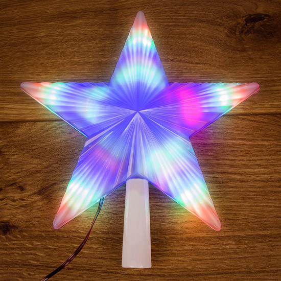 Фото Фигура светодиодная "Звезда" на елку цвет: RGB, 31 LED, 22 см {501-001}
