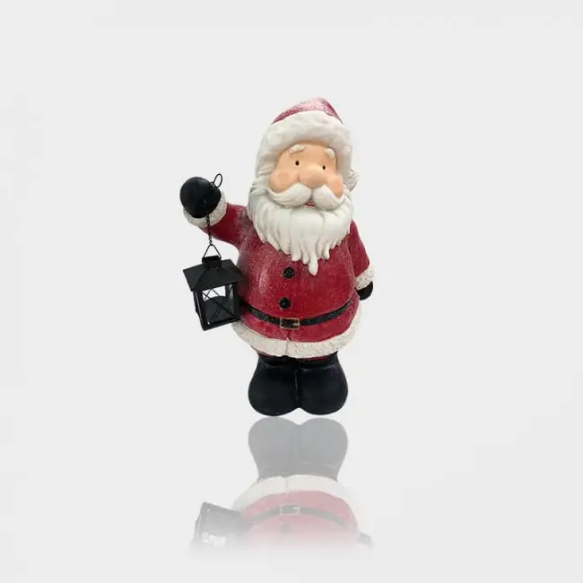 Фото Керамическая фигурка «Дед Мороз с фонарем» 29х21х46.5 см {505-014}