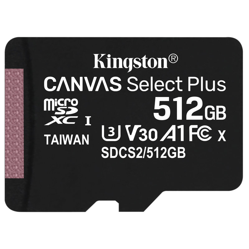 Фото Флеш карта microSD 512GB Kingston microSDXC Class 10 UHS-I U3 Canvas Select Plus 100MB/s {SDCS2/512GBSP}