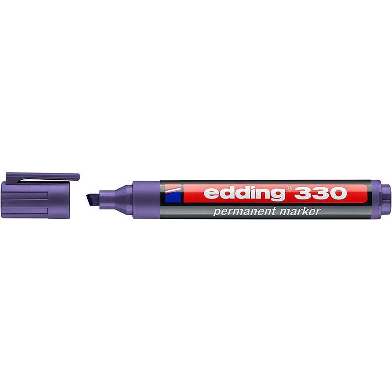 Фото Перманентный маркер Edding E-330 фиолетовый, клиновидный наконечник 1-5 мм {E-330#8}