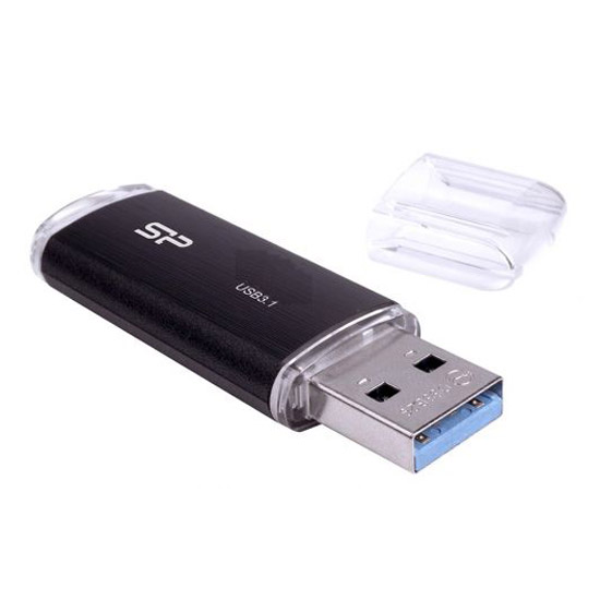 Фото Флеш накопитель 16Gb Silicon Power Blaze B02, USB 3.1, черный {SP016GBUF3B02V1K}