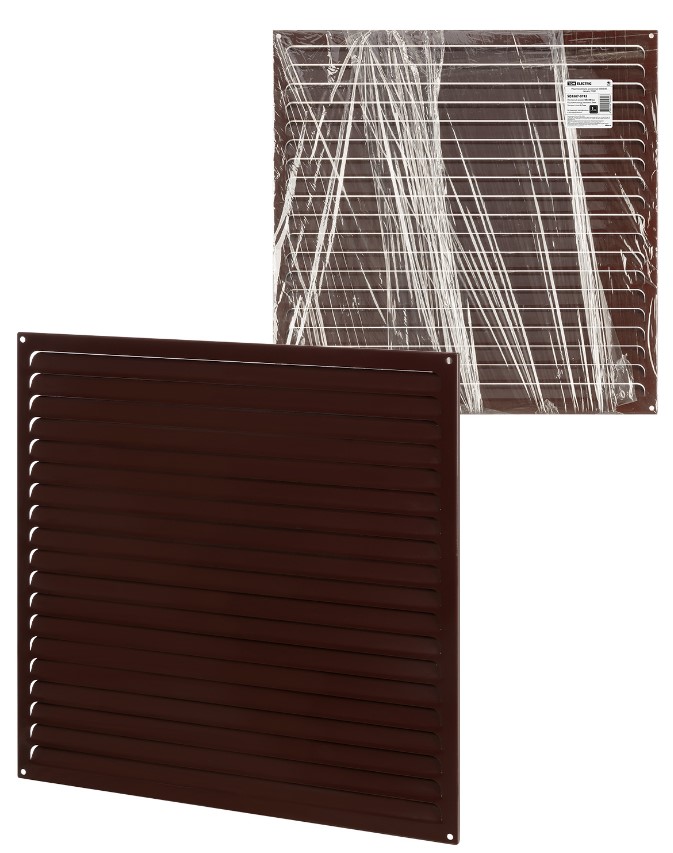 Фото Решетка металлическая усиленная 500х500, коричневая, с покрытием полимерной эмалью, TDM {SQ1807-0743}