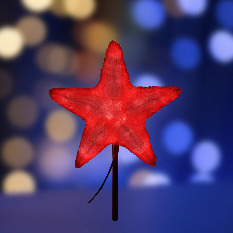 Фото Акриловая светодиодная фигура Звезда 80 см, 210 светодиодов, красная NEON-NIGHT {513-456}