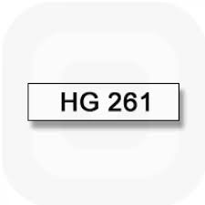 Фото Лента HGE-261V5 (36 мм, черный на белом) (5 лент по 8 м) {HGE261V5} (1)