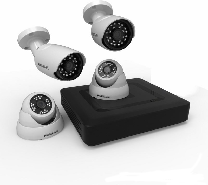 Фото Комплект видеонаблюдения ProConnect, на 2 внутренние и 2 наружные камеры AHD-M (без HDD) {45-0405}