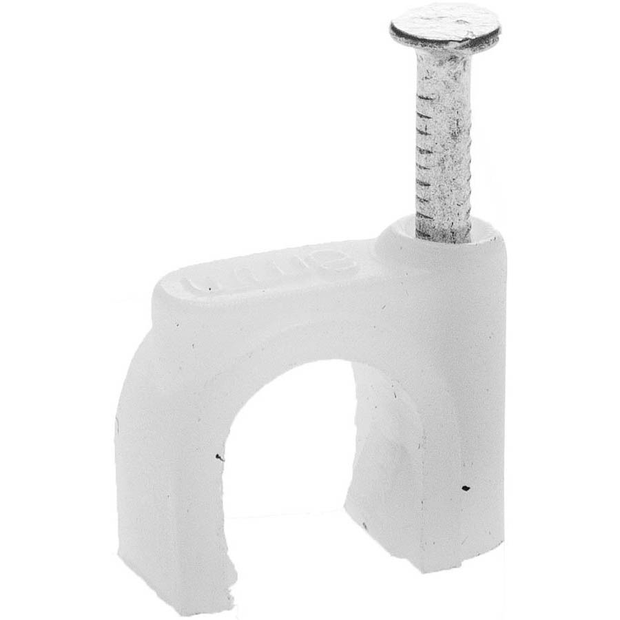 Фото Скоба-держатель для круглого кабеля, 4 мм, 100 шт, с оцинкованным гвоздем, STAYER {4510-04}