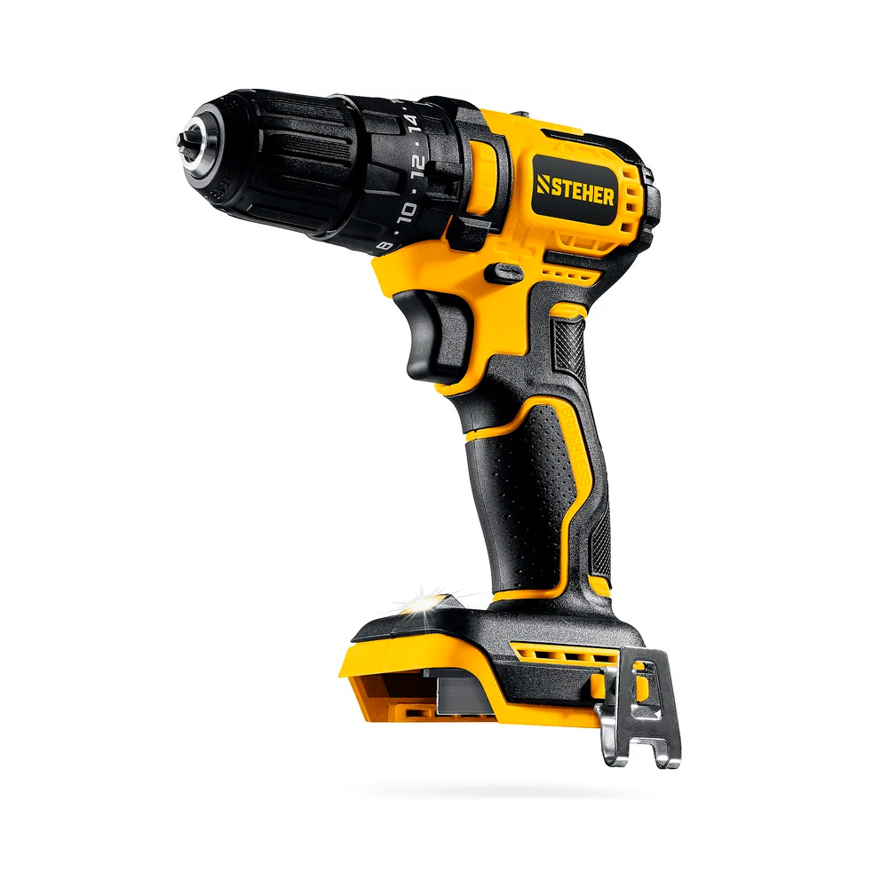 Фото Бесщеточная ударная дрель-шуруповерт, 45 Н·м, 1 АКБ LMS {2 А·ч}, 20 В, STEHER {CBS-45-21} (1)