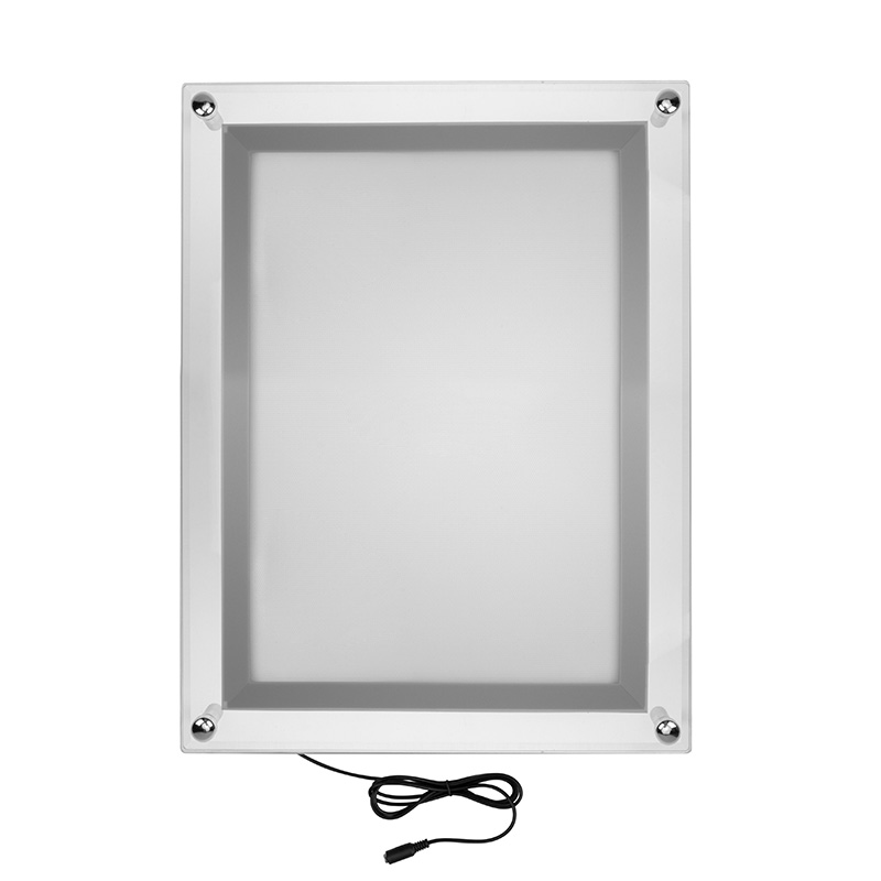Фото Бескаркасная подвесная двухсторонняя световая панель Постер Crystalline Round LED 297х420, 10 Вт {670-1284}