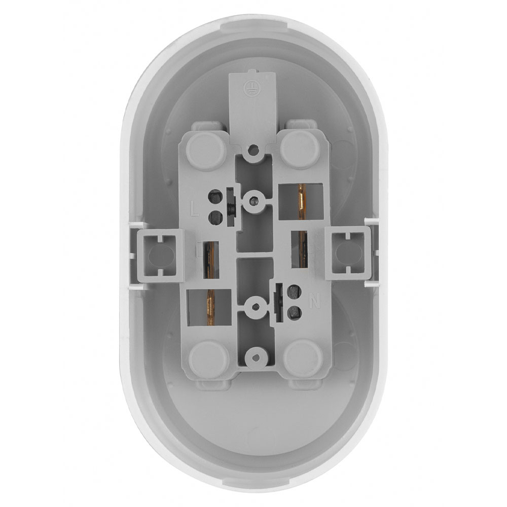 Фото Розетка двойная 2П открытой установки IP20 10А белая "Ретро" TDM {SQ1806-0529} (2)