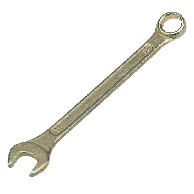 Фото Ключ комбинированный Rexant 11 мм, желтый цинк {12-5806-2}