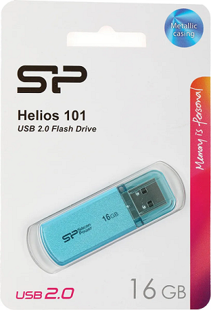 Фото Флеш накопитель 16Gb Silicon Power Helios 101, USB 2.0, синий {SP016GBUF2101V1B} (1)