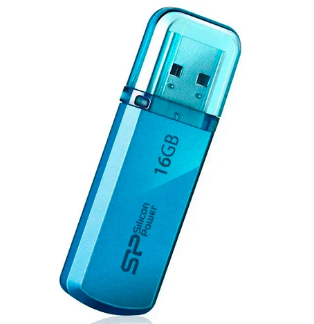 Фото Флеш накопитель 16Gb Silicon Power Helios 101, USB 2.0, синий {SP016GBUF2101V1B}