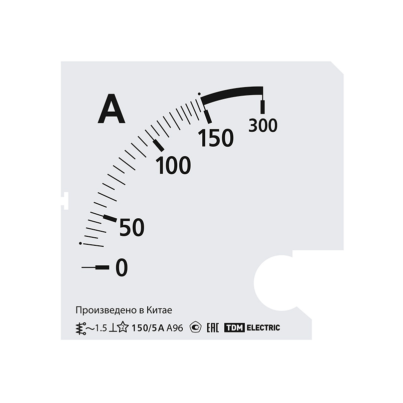 Фото Шкала Ш96 150/5А-1,5 (для А96 Х/5А) TDM {SQ1102-2014}