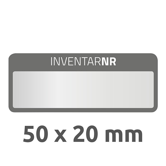 Фото Алюминиевые инвентарные этикетки Avery Zweckform, черная рамка 50x20 мм (10 листов, 50 этикеток, 1 поле) {6920} (1)