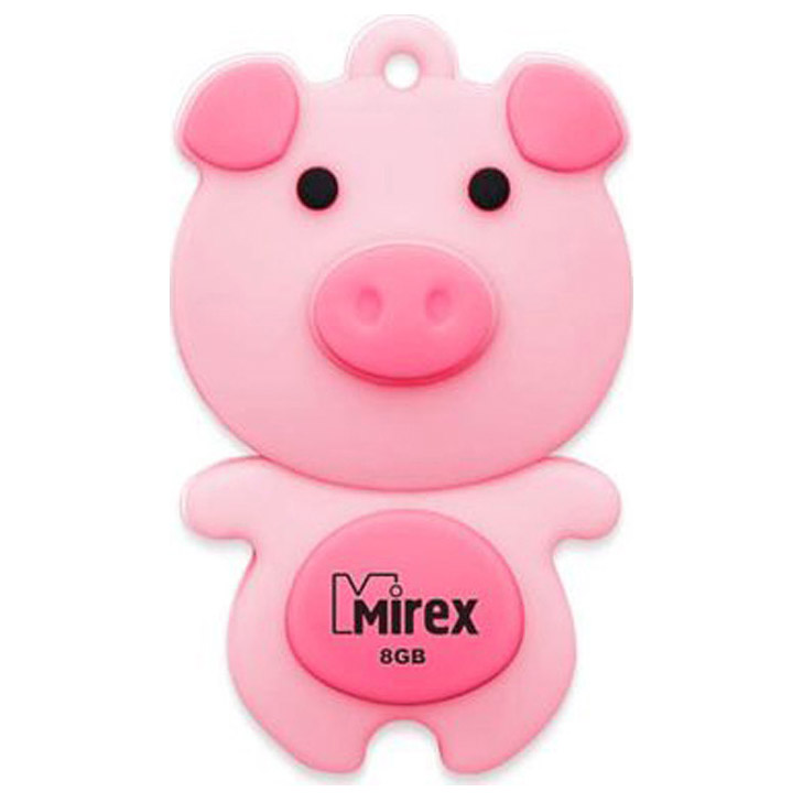 Фото Флеш накопитель 8GB Mirex Pig, USB 2.0, розовый {13600-KIDPIP08}