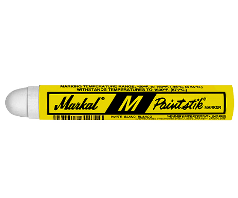 Фото Промышленный маркер Markal M Paintstik термостойкий 871°C, 17 мм, белый {M81920}