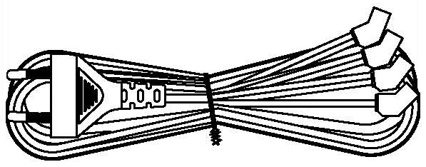 Фото Hyperline KL-FCRD-4F-EU-1.8-BK Кабель питания для вентилятора 120x120x38 мм, 4 разъема под плоские к {237245}