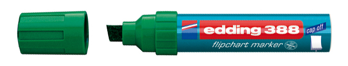 Фото Флипчарт-маркер Edding, клиновидный наконечник, 4-12 мм, зеленый {E-388#4}