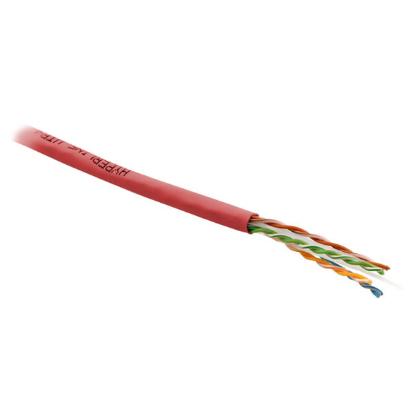 Фото Hyperline UUTP4-C6-S23-IN-PVC-RD-305 (305 м) Кабель витая пара, неэкранированная U/UTP, категория 6 {443524}