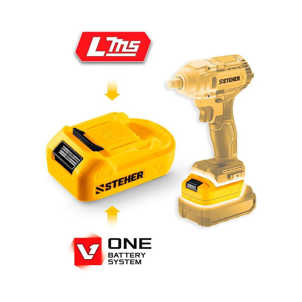 Фото Адаптер для АКБ V1 под инструмент LMS, 20 В, STEHER {V1-LMS} (2)