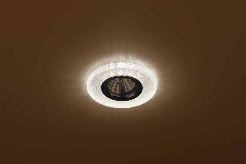 Фото Светильник DK LD1 BR декор со светодиод. подсветкой GU5.3 220В 50Вт корич. ЭРА Б0018778