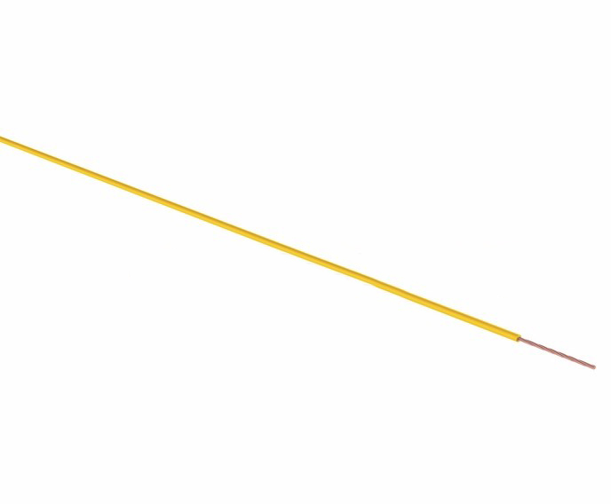 Фото Провод питания ПГВА 1 х 0.50 мм², Rexant, желтый (бухта, 100 м) {01-6512}