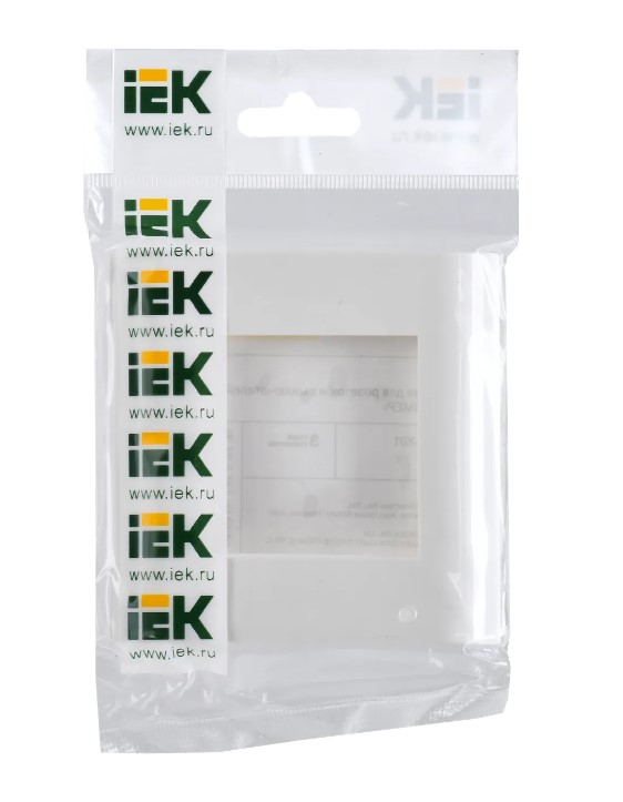 Фото Рамка установочная под 45х45 2мод. для коробок КМКУ бел. IEK CKK-40D-RK2-K01 (1)