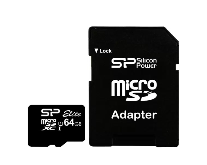 Фото Флеш карта microSD 64GB Silicon Power Elite microSDXC Class 10 UHS-I (SD адаптер) {SP064GBSTXBU1V10SP}