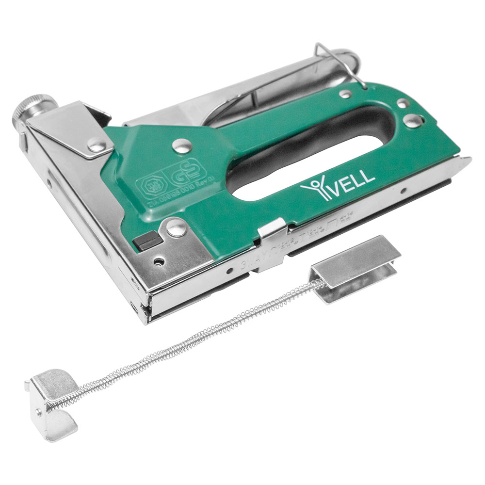 Фото Строительный мебельный степлер Vell регулируемый, 4-14 мм {V90351} (7)