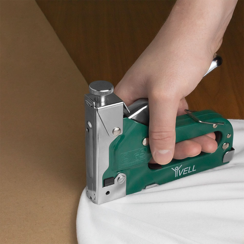 Фото Строительный мебельный степлер Vell регулируемый, 4-14 мм {V90351} (5)