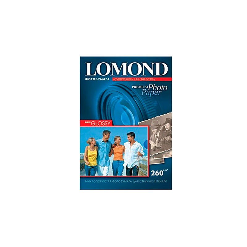 Фото Фотобумага Lomond односторонняя супер глянцевая белая A4, 260 г/м², 360 листов {1103107}