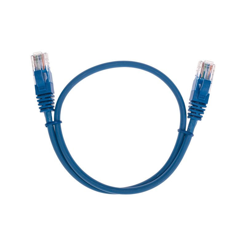 Фото Патч-корд U/UTP, CAT 5e, RJ45-RJ45, 26AWG, LSZH, синий, 0,5м REXANT {02-0104-05}